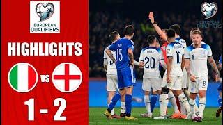 Luke Shaw RED CARD | Italy vs England 1-2 | Highlights | European Championship Qualifying EURO 2024