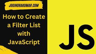 How to Create a Filter List with JavaScript #html #css #create  #javascript #filter #list