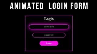 How to create a Login Form in HTML & CSS in Hindi || Animated Login Form in html & css || Form