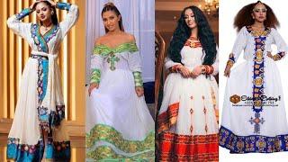 New Habesha Kemis dress/Ethiopian magnificent styles 2023