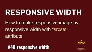 HTML srcset Attribute – Responsive Images in Hindi/Urdu