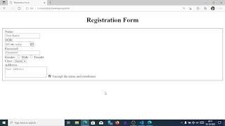 How to create Registration Form by using HTML5 - Class 7 Computer Science