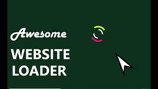 Awesome Website Loader Using CSS  ---  Adam Coding