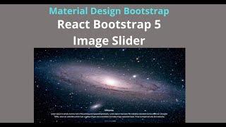 React Material Design Bootstrap 5 - Image Slider(Carousel) - Part 3