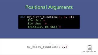 Lecture 17 - Positional vs Keywords Arguments