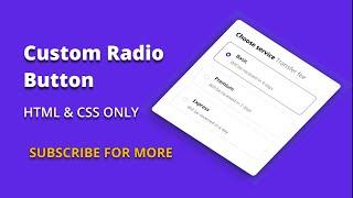 ???? Radio Button for 2022 - Custom Radio Button with HTML and CSS Only