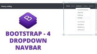 Bootstrap 4 Tutorial for beginners in Hindi - 6 || Dropdown Navbar in Bootstrap in Hindi || Dropdown