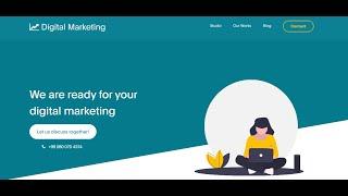 How to make a Digital marketing website by using html and css | Source code