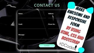 How to make responsive form in html and css | Awesome and responsive form by using bootstrap.