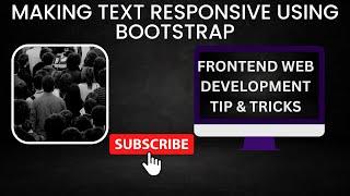 How to make paragraph responsive in BOOTSTRAP 5 tutorial 2023 || Template#4 || web development