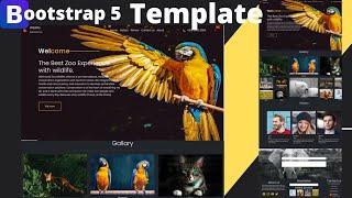 Bootstrap 5 Responsive Zoo template | with free source code | step by step code | Bootstrap & CSS