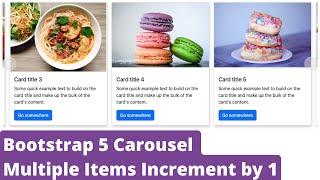 Bootstrap Carousel Multiple Items Slide One Card At A Time