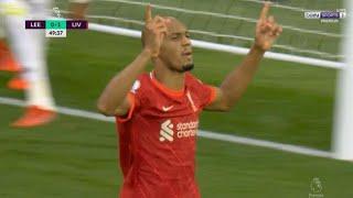 Fabinho's goal against Leeds United in the English Premier League