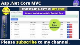 Generic Bootstrap Alerts in ASP.NET Core | Auto Hiding Bootstrap Alert