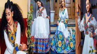 #habesha kemis Ethiopian traditional clothes #best design dresses #new fashion# new habesha trading