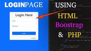 How to make Login page using html bootstrap and php