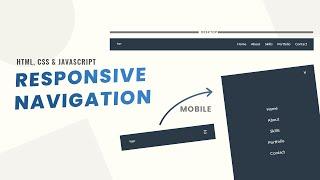 Responsive Navigation Bar | HTML, CSS & JavaScript Tutorial