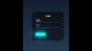 Build a Animated HTML Login Form With Floating Placeholders & Glowing Button Using CSS3 Transitions