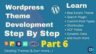 Wordpress Theme Development Tutorial Part 6 | Bootstrap Wordpress Theme Development in Hindi / Urdu