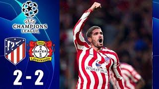 Atletico de Madrid vs Bayer Leverkusen 2-2 Highlights Goals | Champions League 2022