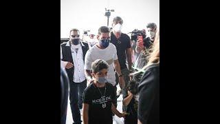 VIDEO Messi at Barcelona airport heading to Paris