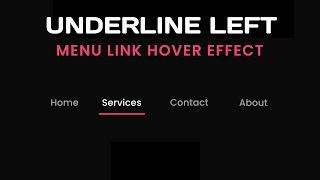 Creat Underline Bottom Hover Effect from Left | Pure CSS Tutorial