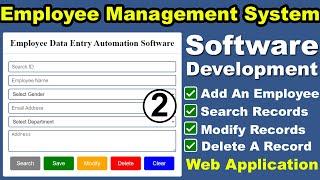 Employee Management System using PHP | Software Development Tutorial for beginners | Web Application