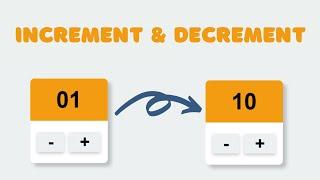 Button with Increment Decrement Number in JavaScript