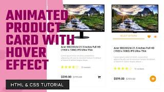 Animated Product Card With Hover Effect  |  HTML & CSS Tutorial  |  Easy Coding