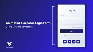 Animated Awesome Login Form using HTML, CSS and Javascript