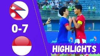 Nepal vs Indonesia [0-7]  Full Highlights- Asian Cup Qualifiers 2023