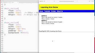 Advanced HTML5 Tutorial - 11 -  Making The Page Pretty.