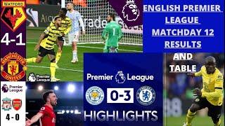 English Premier League Matchday 12 | Results | Standings