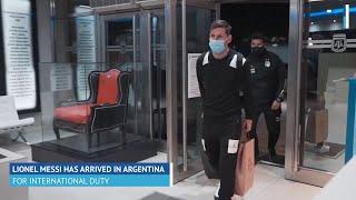 Barcelona skipper Lionel Messi reports for international duty with Argentina