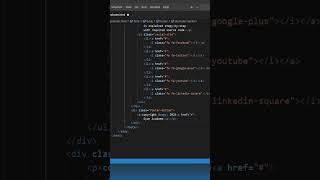 How to Create a Simple Website - Footer Section #ytshorts #youtubeshorts