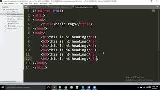 HTML basic tags | Learn HTML part 4 | HTML Tutorial For Beginners | Designing Web Page Using HTML