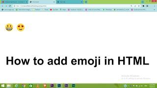 HTML Tutorial | How to Add emoji in html webpage | how to add emoji on webpage