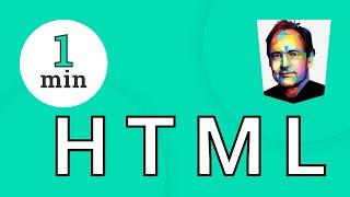 Learn HTML in one minute | One minute video | HTML5 2022