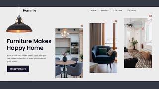 How to Create Furniture Website Using Only HTML & CSS For Beginners | Step by Step Hindi Tutorial