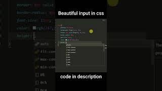 awesome input in html CSS - #html5 #css #shorts