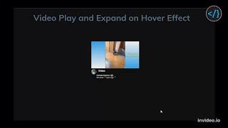 Video play and resize on hover effect using Html5, Css3 and JavaScript.#html5 #css3 #js #shorts