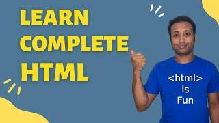 Learn complete HTML by building a project in 2022 | English Tutorial