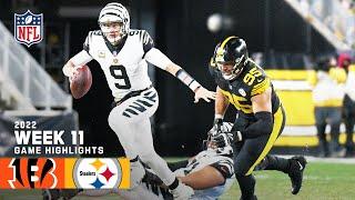 Cincinnati Bengals vs. Pittsburgh Steelers | 2022 Week 11 Game Highlights