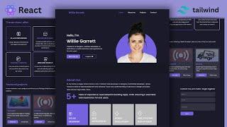 Modern Portfolio Website using React JS and Tailwind CSS | React Portfolio Website tutorial 2023