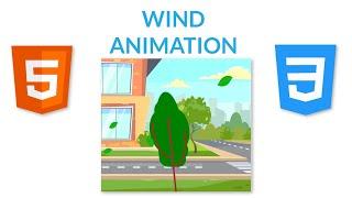 Wind Animation with HTML and CSS / CSS Animations / CSS Keyframes / CSS Transforms / CSS Transitions