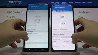 Geekbench 5 CPU Benchmark on HTC Desire 21 Pro 5G vs Realme 8 Pro – Performance Test