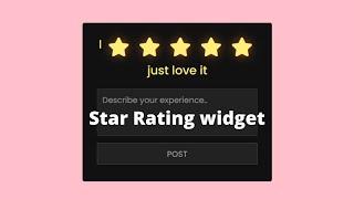 JavaScript Project For Beginners In Bangla Js Star Rating Widget