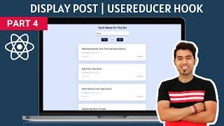 React JS Website in Hindi #4:  Display API Stories using useReducer Hook & State Management