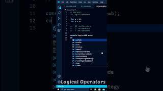 Logical Operators In JavaScript ||use f Logical Operators In Coding |#javascript #shorts #alanwalker