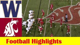 #13 Washington vs Washington State Football Game Highlights 11 26 2022